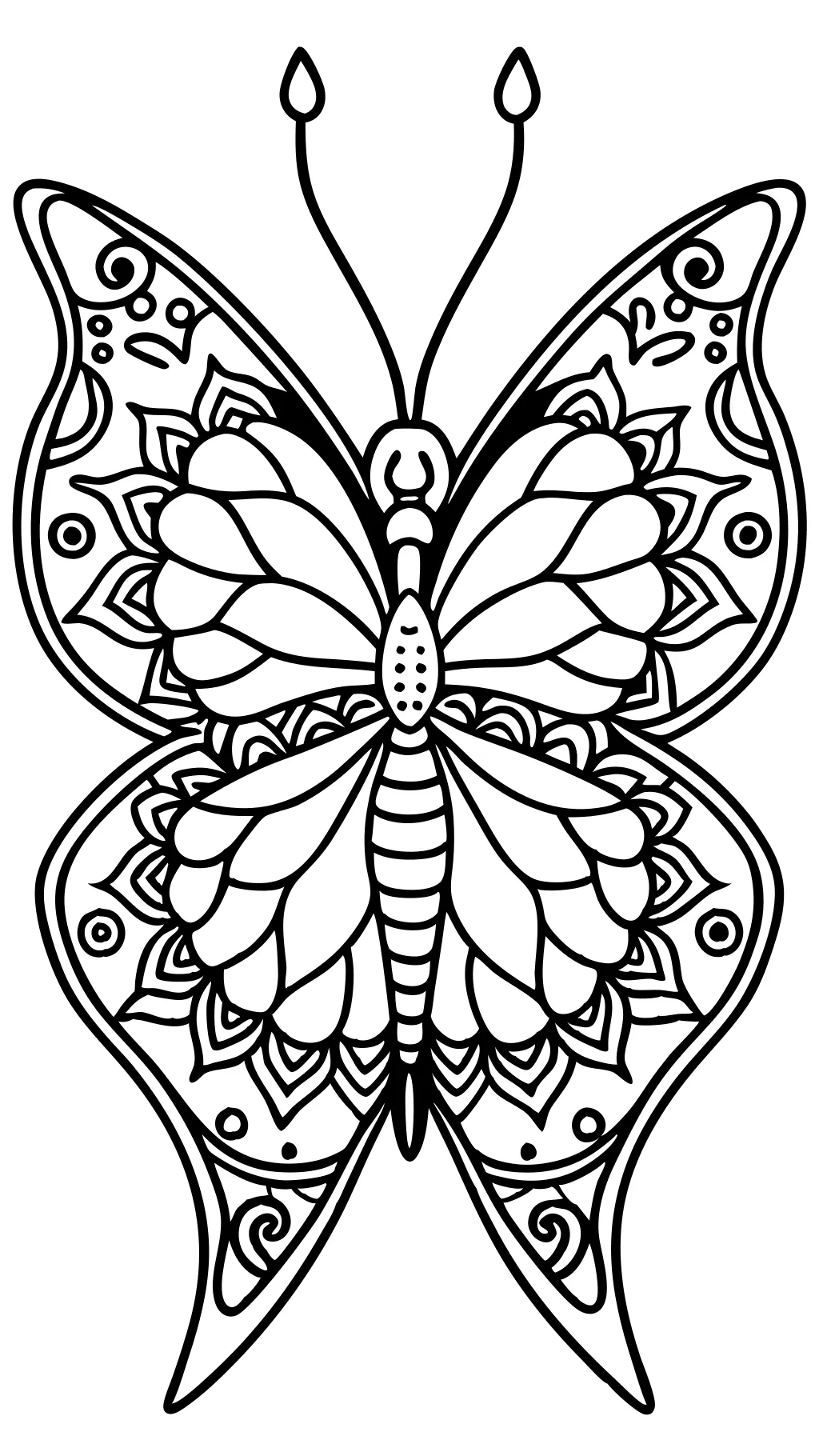 coloriage de papillon imprimé